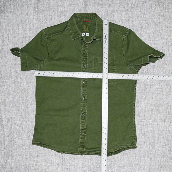 TOPO Designs Men's Short Sleeve Button up Shirt Organic Cotton Size Medium - Picture 7 of 7
